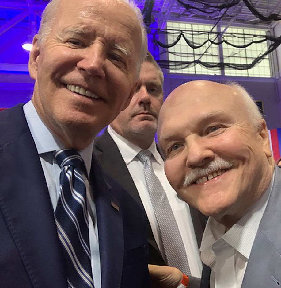 Gerard Geoffroy con el Presidente Joe Biden